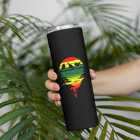 Three Birds Skinny Tumbler Rasta Sunset Reggae Music Jamaica Reflection - Wonder Print Shop