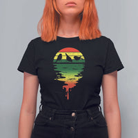 Three Birds T Shirt For Women Rasta Sunset Reggae Music Jamaica Reflection - Wonder Print Shop