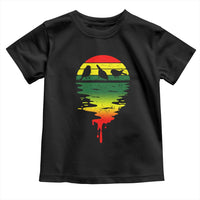 Three Birds Toddler T Shirt Rasta Sunset Reggae Music Jamaica Reflection - Wonder Print Shop