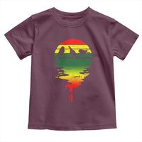 Three Birds Toddler T Shirt Rasta Sunset Reggae Music Jamaica Reflection - Wonder Print Shop