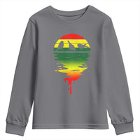 Three Birds Youth Sweatshirt Rasta Sunset Reggae Music Jamaica Reflection - Wonder Print Shop