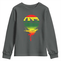 Three Birds Youth Sweatshirt Rasta Sunset Reggae Music Jamaica Reflection - Wonder Print Shop