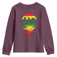 Three Birds Youth Sweatshirt Rasta Sunset Reggae Music Jamaica Reflection - Wonder Print Shop