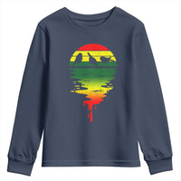 Three Birds Youth Sweatshirt Rasta Sunset Reggae Music Jamaica Reflection - Wonder Print Shop