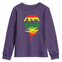 Three Birds Youth Sweatshirt Rasta Sunset Reggae Music Jamaica Reflection - Wonder Print Shop