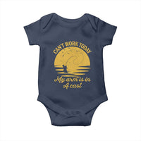 Funny Cant Work Today My Arm Is In A Cast Baby Onesie Fly Fishing Fathers Day - Wonder Print Shop