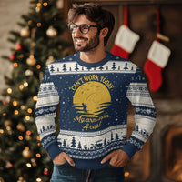 Funny Cant Work Today My Arm Is In A Cast Ugly Christmas Sweater Fly Fishing Fathers Day - Wonder Print Shop