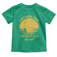Funny Cant Work Today My Arm Is In A Cast Toddler T Shirt Fly Fishing Fathers Day - Wonder Print Shop