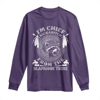 Funny I'm Chief Kickabitch From The Slapahoe Tribe Long Sleeve Shirt Native American Indigenous Racoon - Wonder Print Shop