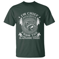 Funny I'm Chief Kickabitch From The Slapahoe Tribe T Shirt Native American Indigenous Racoon - Wonder Print Shop