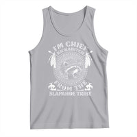 Funny I'm Chief Kickabitch From The Slapahoe Tribe Tank Top Native American Indigenous Racoon - Wonder Print Shop