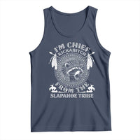 Funny I'm Chief Kickabitch From The Slapahoe Tribe Tank Top Native American Indigenous Racoon - Wonder Print Shop