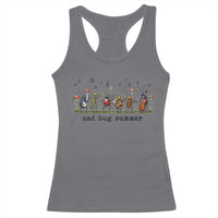 Sad Bug Summer Funny Insect Inspired Indie Aesthetic Racerback Tank Top Folk Pop Music Bugs Lover