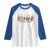Sad Bug Summer Funny Insect Inspired Indie Aesthetic Raglan Shirt Folk Pop Music Bugs Lover