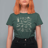Be Kind To All Kinds Bugs Entomologist Insect Lover T Shirt For Women