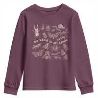 Be Kind To All Kinds Bugs Entomologist Insect Lover Youth Sweatshirt