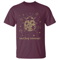 Sad Bug Summer Y2k Ladybug Grunge 2000s Vintage T Shirt Folk Music Bugs Lover