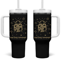 Sad Bug Summer Y2k Ladybug Grunge 2000s Vintage Tumbler With Handle Folk Music Bugs Lover