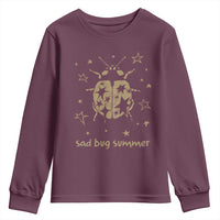 Sad Bug Summer Y2k Ladybug Grunge 2000s Vintage Youth Sweatshirt Folk Music Bugs Lover