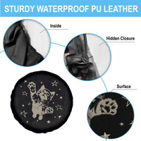 90s Y2k Cat Jumping Stars 2000s Grunge Vintage Graphic Spare Tire Cover
