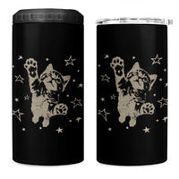 90s Y2k Cat Jumping Stars 2000s Grunge Vintage Graphic 4 in 1 Can Cooler Tumbler