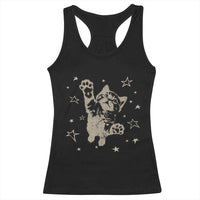 90s Y2k Cat Jumping Stars 2000s Grunge Vintage Graphic Racerback Tank Top