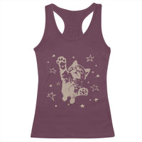90s Y2k Cat Jumping Stars 2000s Grunge Vintage Graphic Racerback Tank Top