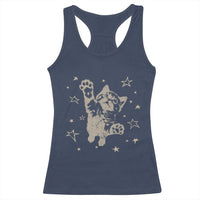 90s Y2k Cat Jumping Stars 2000s Grunge Vintage Graphic Racerback Tank Top