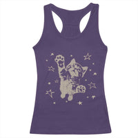 90s Y2k Cat Jumping Stars 2000s Grunge Vintage Graphic Racerback Tank Top