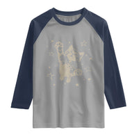 90s Y2k Cat Jumping Stars 2000s Grunge Vintage Graphic Raglan Shirt