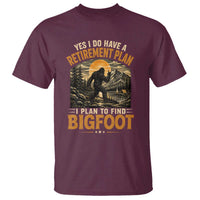 Yes I Do Have A Retirement Plan I Plan To Find Bigfoot T Shirt Funny Retired Bigfoot Hunter Retro Forest