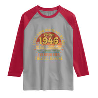 80th Birthday Vintage 1946 Raglan Shirt I Dont Know How To Act My Age Ive Never Been This Old Before