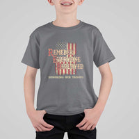 Red Friday T Shirt For Kid RED Remember Everyone Deployed Honoring Our Troops Military Vintage USA Flag - Wonder Print Shop