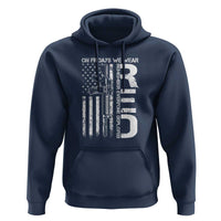 RED Friday Hoodie On Friday We Wear Red Vintage American Flag Military Gun - Wonder Print Shop