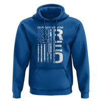 RED Friday Hoodie On Friday We Wear Red Vintage American Flag Military Gun - Wonder Print Shop