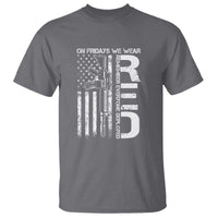 RED Friday T Shirt On Friday We Wear Red Vintage American Flag Military Gun - Wonder Print Shop