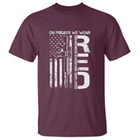 RED Friday T Shirt On Friday We Wear Red Vintage American Flag Military Gun - Wonder Print Shop