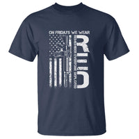 RED Friday T Shirt On Friday We Wear Red Vintage American Flag Military Gun - Wonder Print Shop