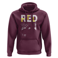 RED Friday Hoodie Remember Everyone Deployed Vintage American Flag Military Veterans
