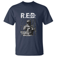 RED Friday T Shirt Remember Everyone Deployed Vintage American Flag Military Patriotic - Wonder Print Shop