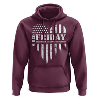 Red Friday Hoodie Remember Everyone Deployed Vintage American Flag Military Veterans Heart