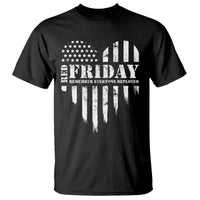 Red Friday T Shirt Remember Everyone Deployed Vintage American Flag Military Veterans Heart - Wonder Print Shop