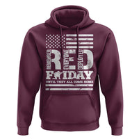 RED Friday Hoodie Remember Everyone Deployed Until They All Come Home Military USA Flag