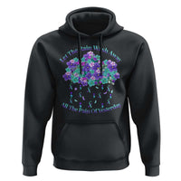 Suicide Prevention Awareness Hoodie Let The Rain Wash Away All The Pain Of Yesterday Flower Cloud Semicolon - Wonder Print Shop