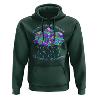 Suicide Prevention Awareness Hoodie Let The Rain Wash Away All The Pain Of Yesterday Flower Cloud Semicolon - Wonder Print Shop