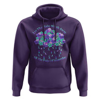 Suicide Prevention Awareness Hoodie Let The Rain Wash Away All The Pain Of Yesterday Flower Cloud Semicolon - Wonder Print Shop