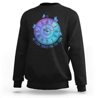 Suicide Prevention Awareness Sweatshirt No Story Should End Too Soon Butterfly Clock - Wonder Print Shop