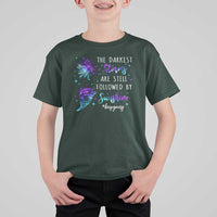Suicide Prevention Awareness T Shirt For Kid The Darkest Storms Are Still Followed By Sunshine Keepgoing Semicolon - Wonder Print Shop