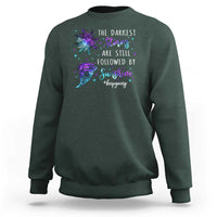 Suicide Prevention Awareness Sweatshirt The Darkest Storms Are Still Followed By Sunshine Keepgoing Semicolon - Wonder Print Shop