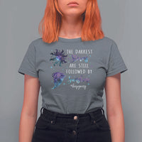 Suicide Prevention Awareness T Shirt For Women The Darkest Storms Are Still Followed By Sunshine Keepgoing Semicolon - Wonder Print Shop